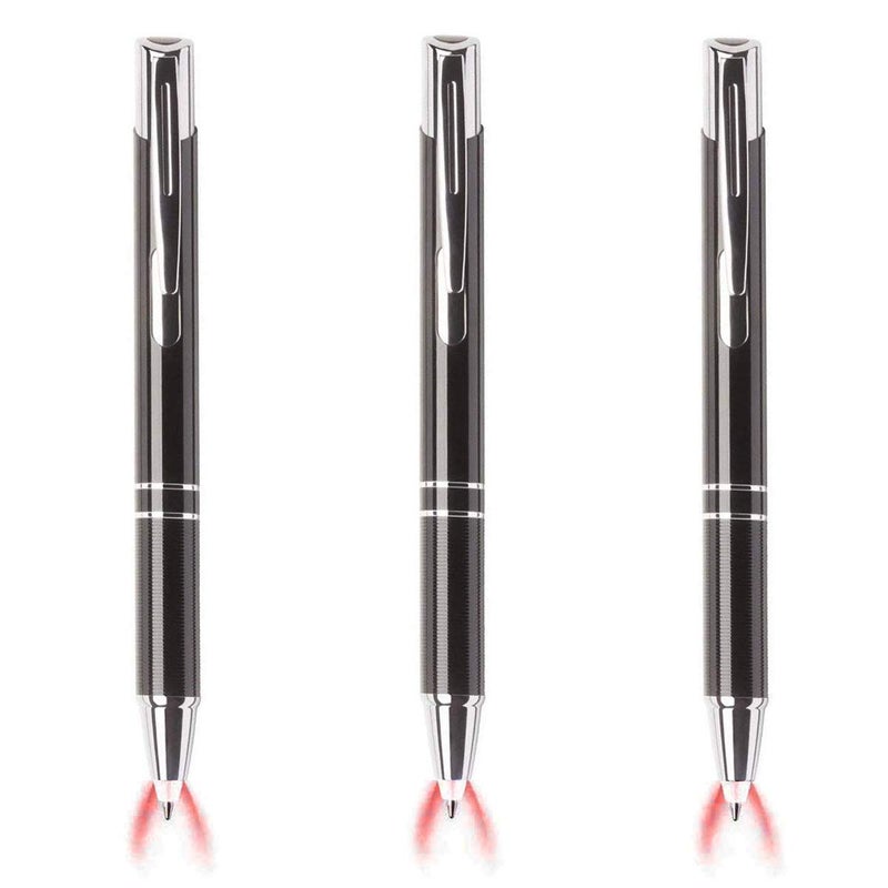 Yacig Pen with Light, Light Up Ballpoint Pen, Bright Lighted Pens For Writing in the Dark Led Light Flashlight Nurses Pen with Light Tip 3 Pack Penlight-Red Light - Image 1